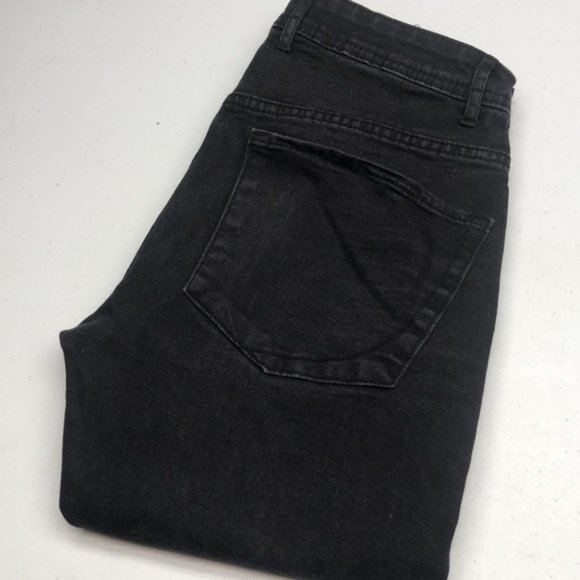 LIKE NEW PAPER DENIM & CLOTH BLACK HIGH-RISE SLIM STRAIGHT JEANS 30x30 ⭐️ - Picture 1 of 10